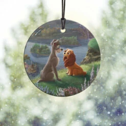 TK Disney Lady And The Tramp Hanging Glass StarFire Print -Disney store unnamed file 295
