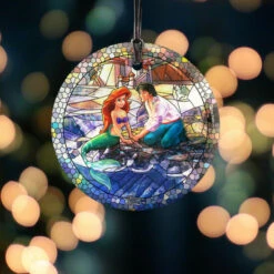 TK Disney Glass Hanging Print - Little Mermaid – Stained Glass -Disney store unnamed file 360