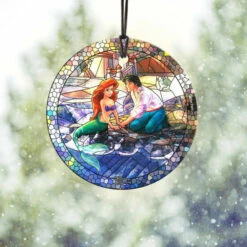 TK Disney Glass Hanging Print - Little Mermaid – Stained Glass -Disney store unnamed file 362