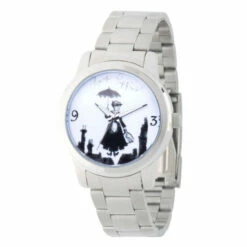 Disney Mary Poppins Women's Silver Alloy Watch With Steel Bracelet