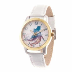 Disney Frozen 2 Anna Women's Two Tone Alloy Watch With Leather Strap