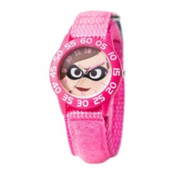 Disney Incredibles Helen Parr Kids' Pink Strap Time Teacher Watch
