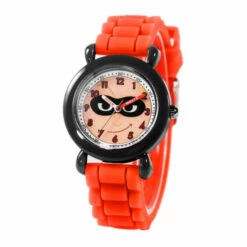 Disney Incredibles Bob Parr Kids Red Silicone Strap Time Teacher Watch