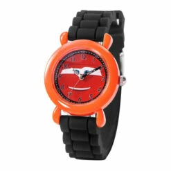 Disney Cars Lightning McQueen Kids' Red/Black Time Teacher Watch
