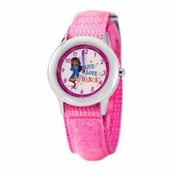 Disney Jr Mira Royal Detective Kids' Stainless Steel Pink Strap Watch