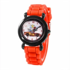 Disney Cars 3 Lightning McQueen Kids' Black/Red Time Teacher Watch