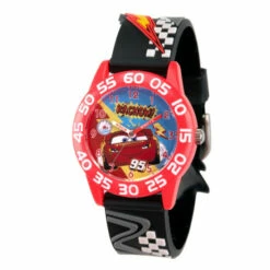 Disney Cars 3 Lightning McQueen Kids' 3D Strap Time Teacher Watch