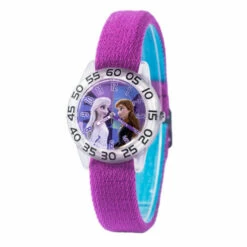 Disney Frozen 2 Elsa Kids' Reversible Strap Time Teacher Watch