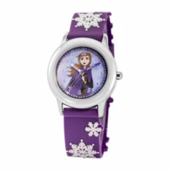 Disney Frozen 2 Anna Kids' Stainless Steel 3D Strap Time Teacher Watch
